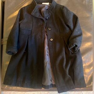 Girls 2T Black Wool Coat Winter/Fall